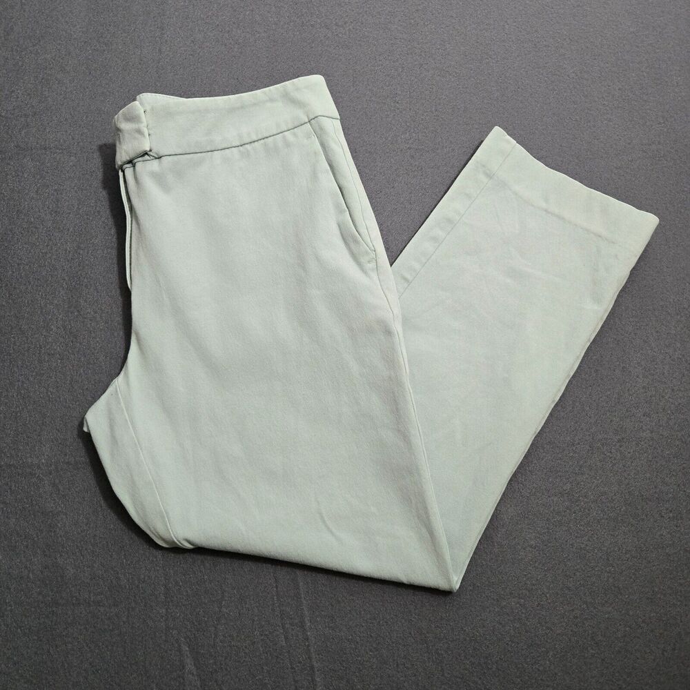 Ann Taylor Factory Cropped Pants Women 4P Blue Signature Mid Rise